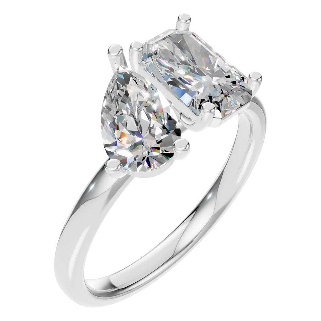 RI-9987 White Gold Ring SET - Main View