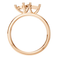 RI-9987 Rose Gold Ring UNSET - Top View