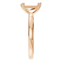 RI-9987 Rose Gold Ring UNSET - Side View