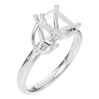 RI-9987 White Gold Ring UNSET - Main View
