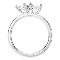 RI-9987 White Gold Ring UNSET - Top View