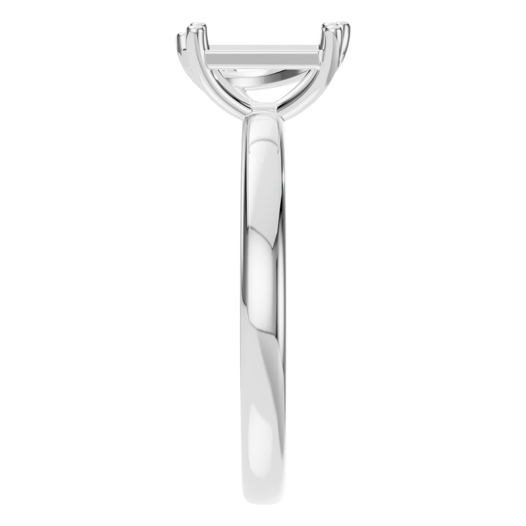 RI-9987 White Gold Ring UNSET - Side View