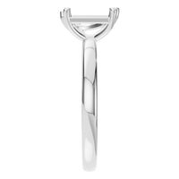 RI-9987 White Gold Ring UNSET - Side View