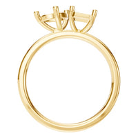 RI-9987 Yellow Gold Ring UNSET - Top View