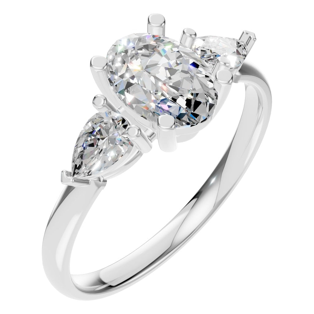 RI-9989 White Gold Ring SET - Main View