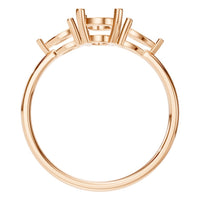 RI-9989 Rose Gold Ring UNSET - Top View