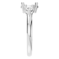 RI-9989 White Gold Ring UNSET - Side View