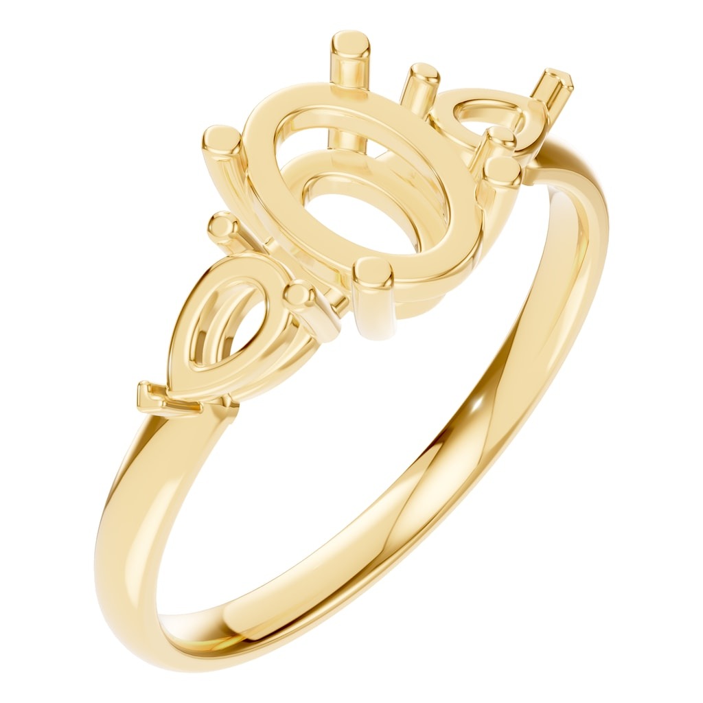 RI-9989 Yellow Gold Ring UNSET - Main View