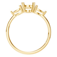 RI-9989 Yellow Gold Ring UNSET - Top View