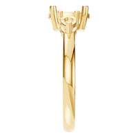 RI-9989 Yellow Gold Ring UNSET - Side View
