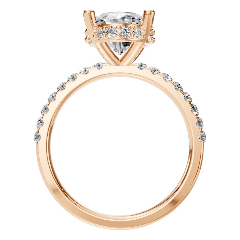 RI-9992 Rose Gold Ring SET - Top View