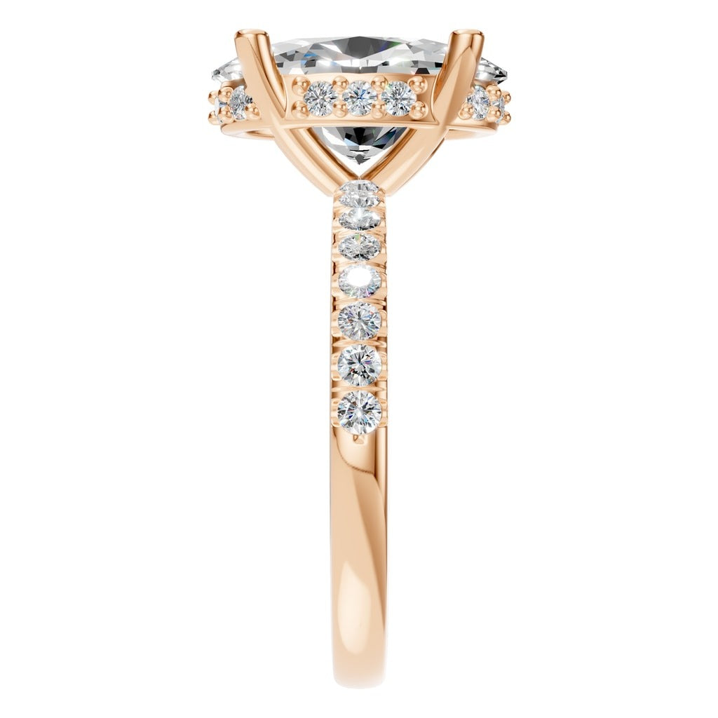RI-9992 Rose Gold Ring SET - Side View