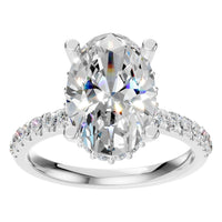 RI-9992 White Gold Ring SET - Front View