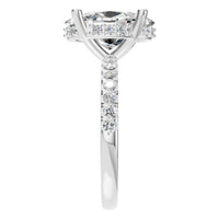 RI-9992 White Gold Ring SET - Side View