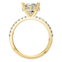 RI-9992 Yellow Gold Ring SET - Top View
