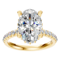 RI-9992 Yellow Gold Ring SET - Front View