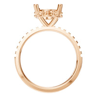RI-9992 Rose Gold Ring UNSET - Top View