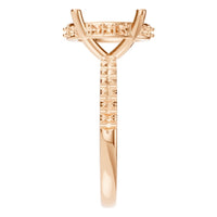 RI-9992 Rose Gold Ring UNSET - Side View