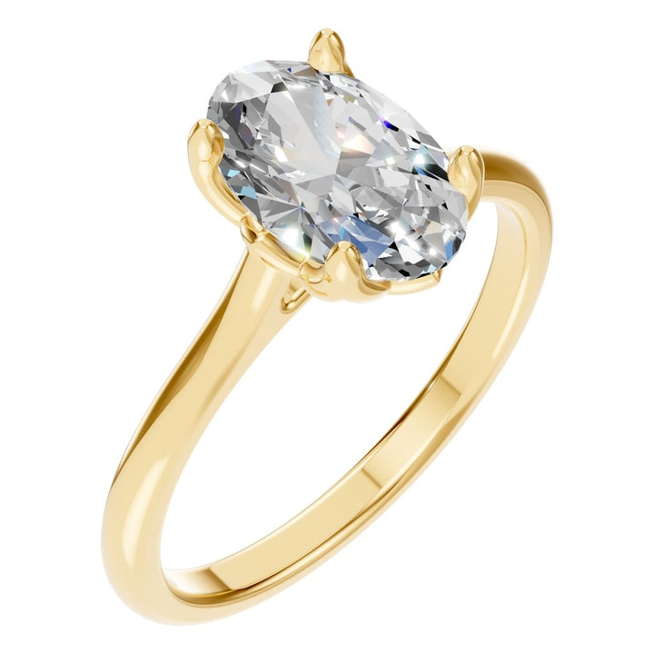 Solitaire Ring Mounting - Oval 9x6mm