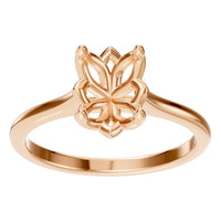 RI-9995 Rose Gold Ring UNSET - Front View