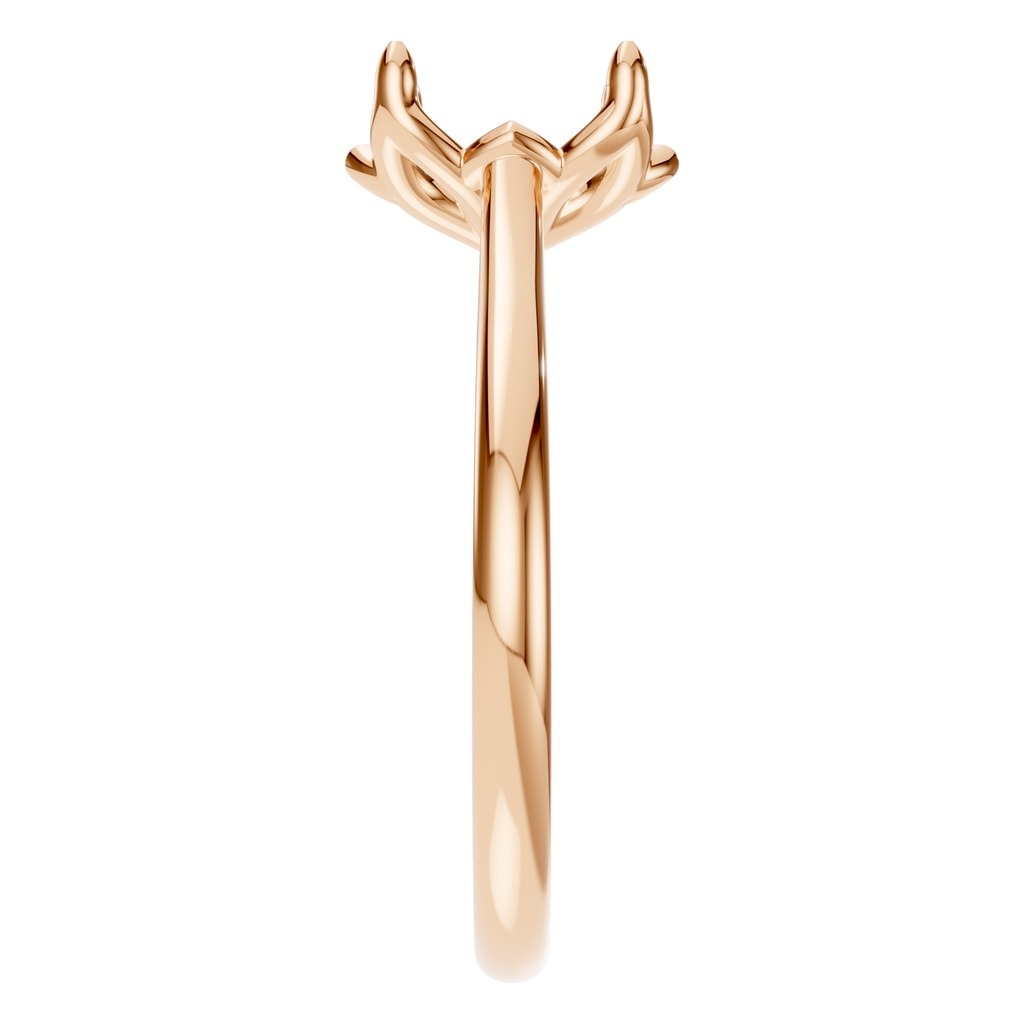 RI-9995 Rose Gold Ring UNSET - Side View