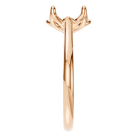 RI-9995 Rose Gold Ring UNSET - Side View
