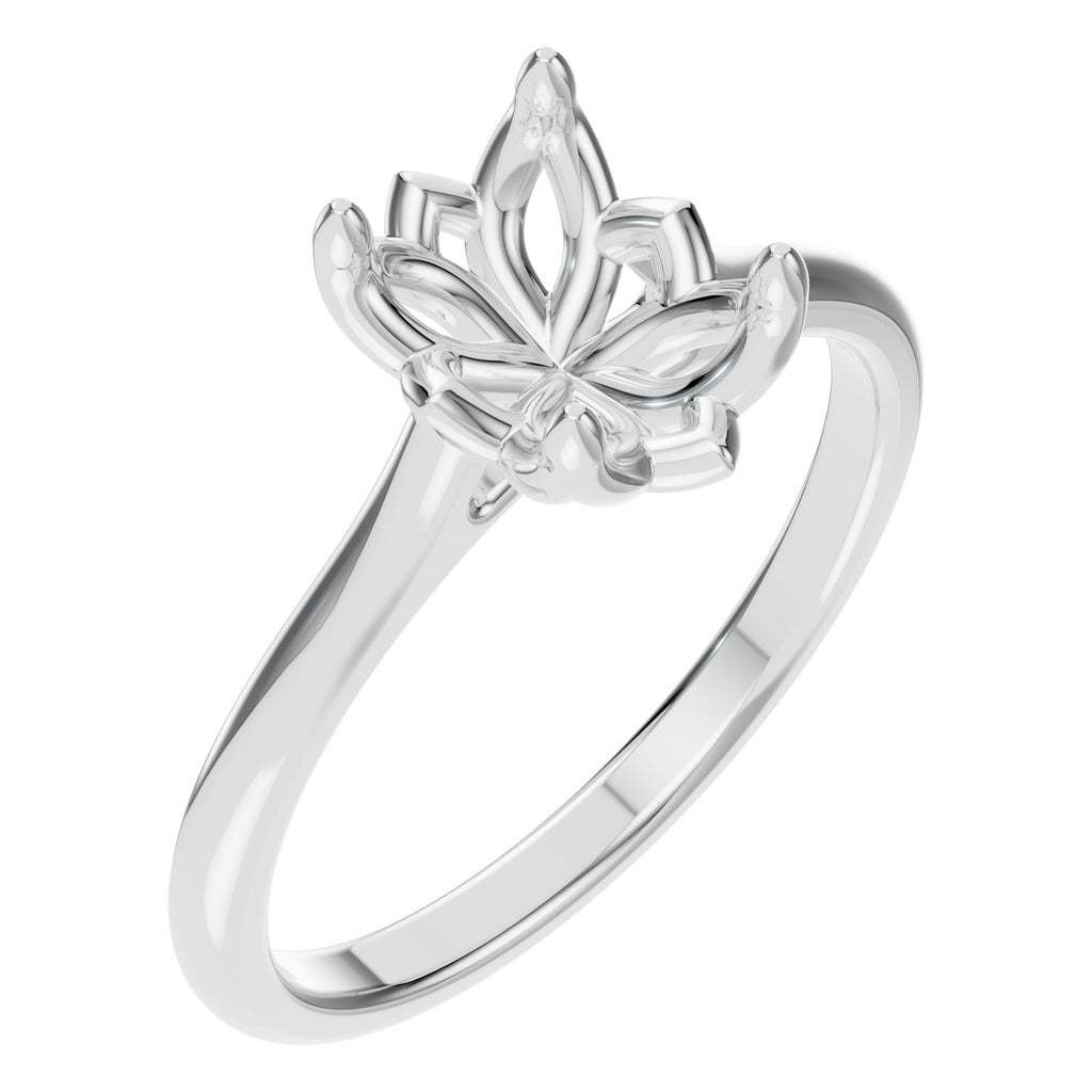 RI-9995 White Gold Ring UNSET - Main View