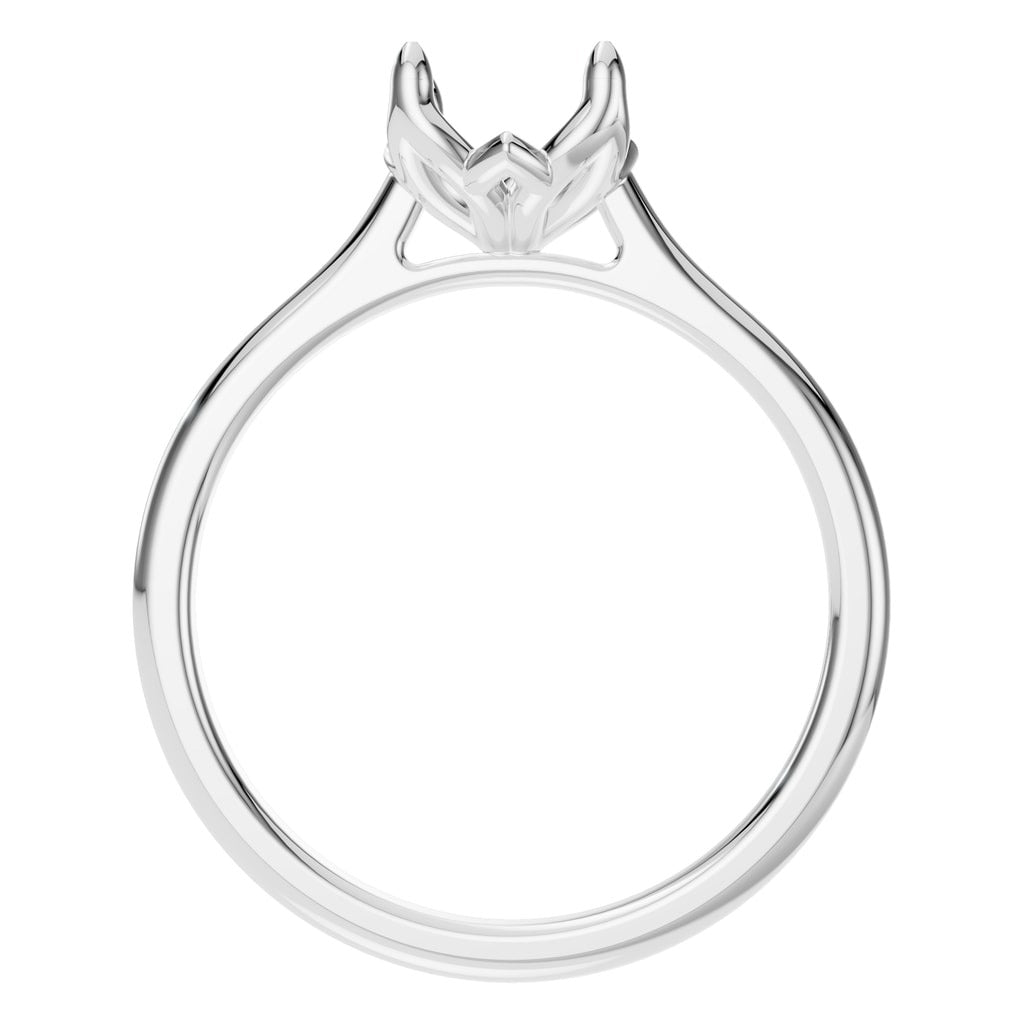 RI-9995 White Gold Ring UNSET - Top View