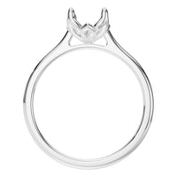RI-9995 White Gold Ring UNSET - Top View
