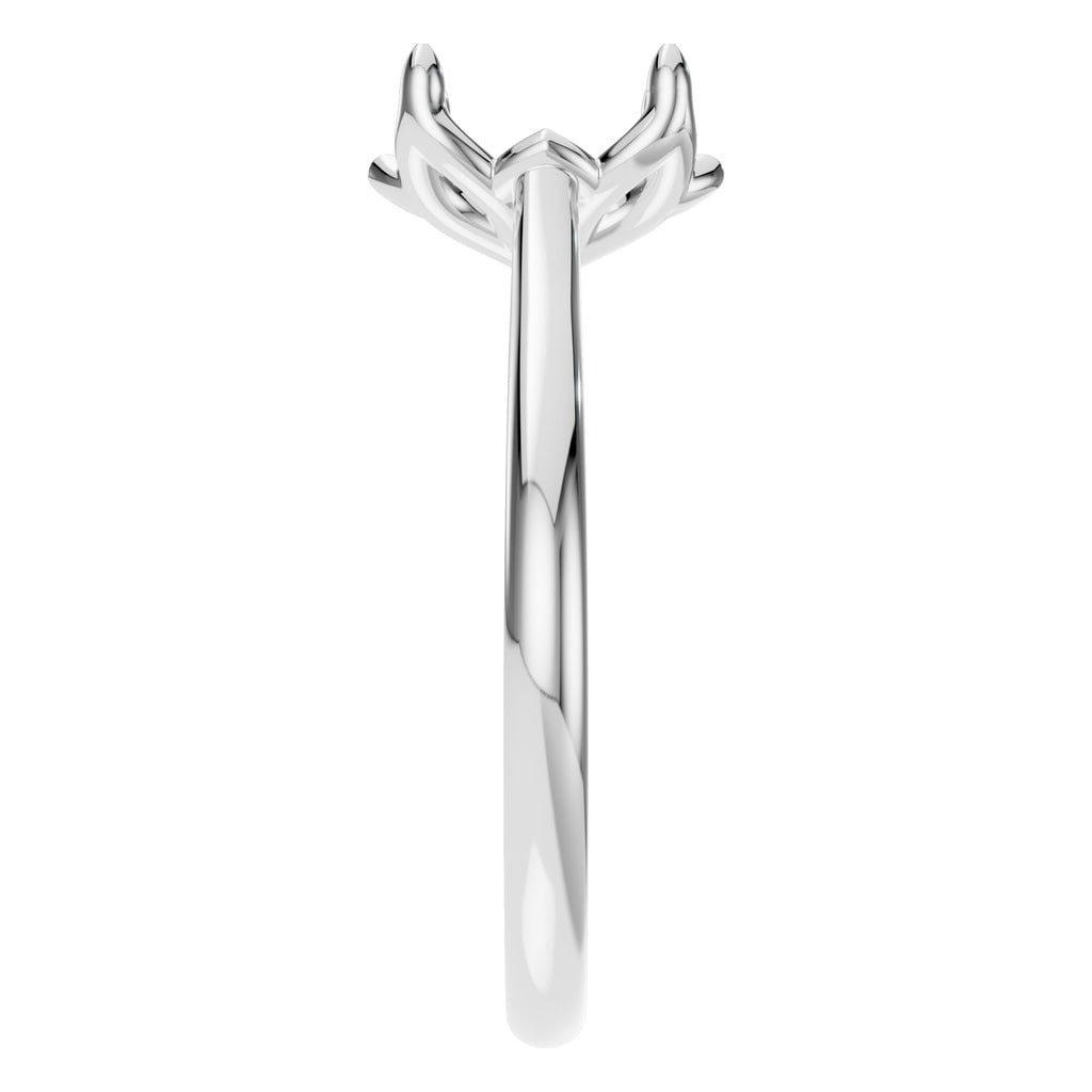 RI-9995 White Gold Ring UNSET - Side View
