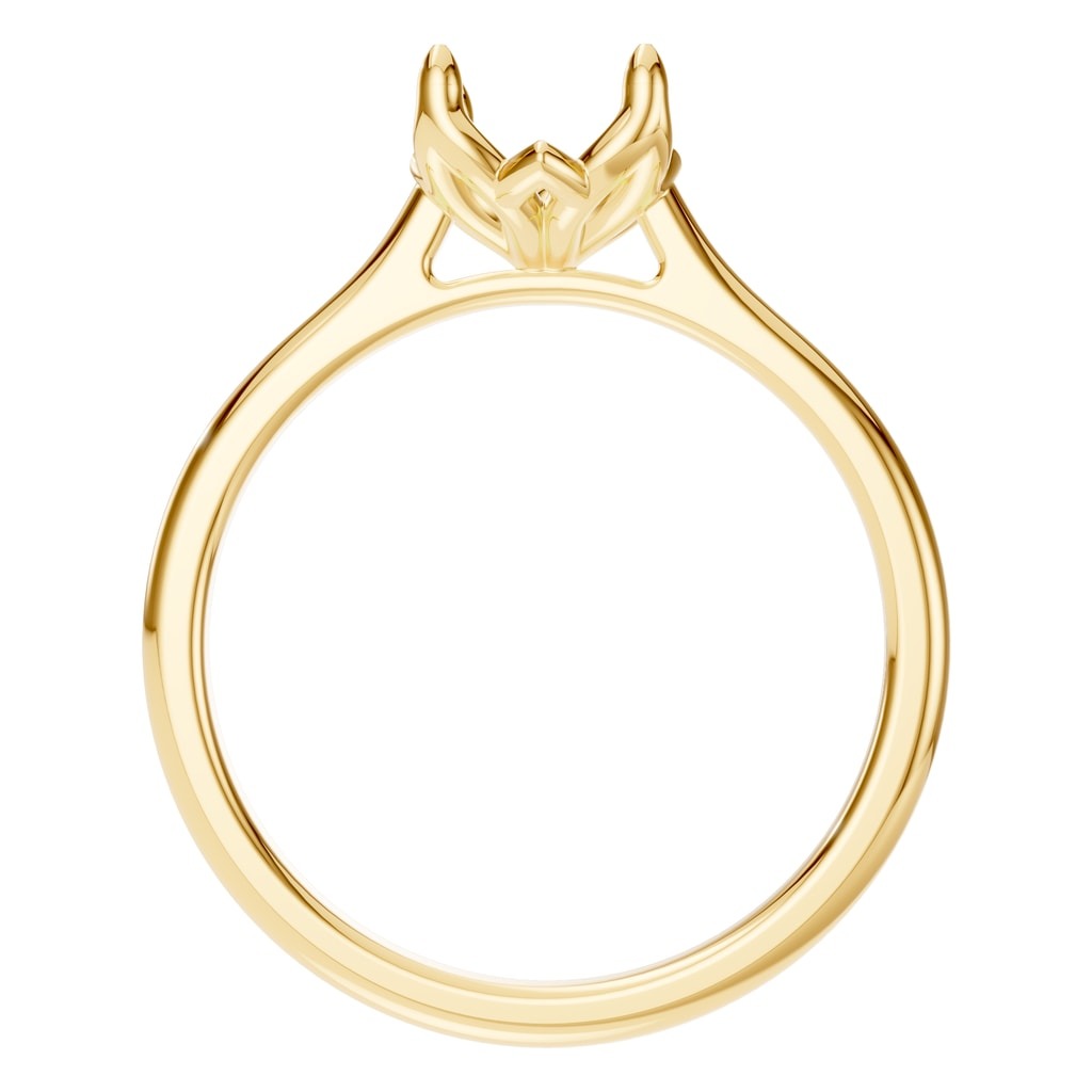 RI-9995 Yellow Gold Ring UNSET - Top View