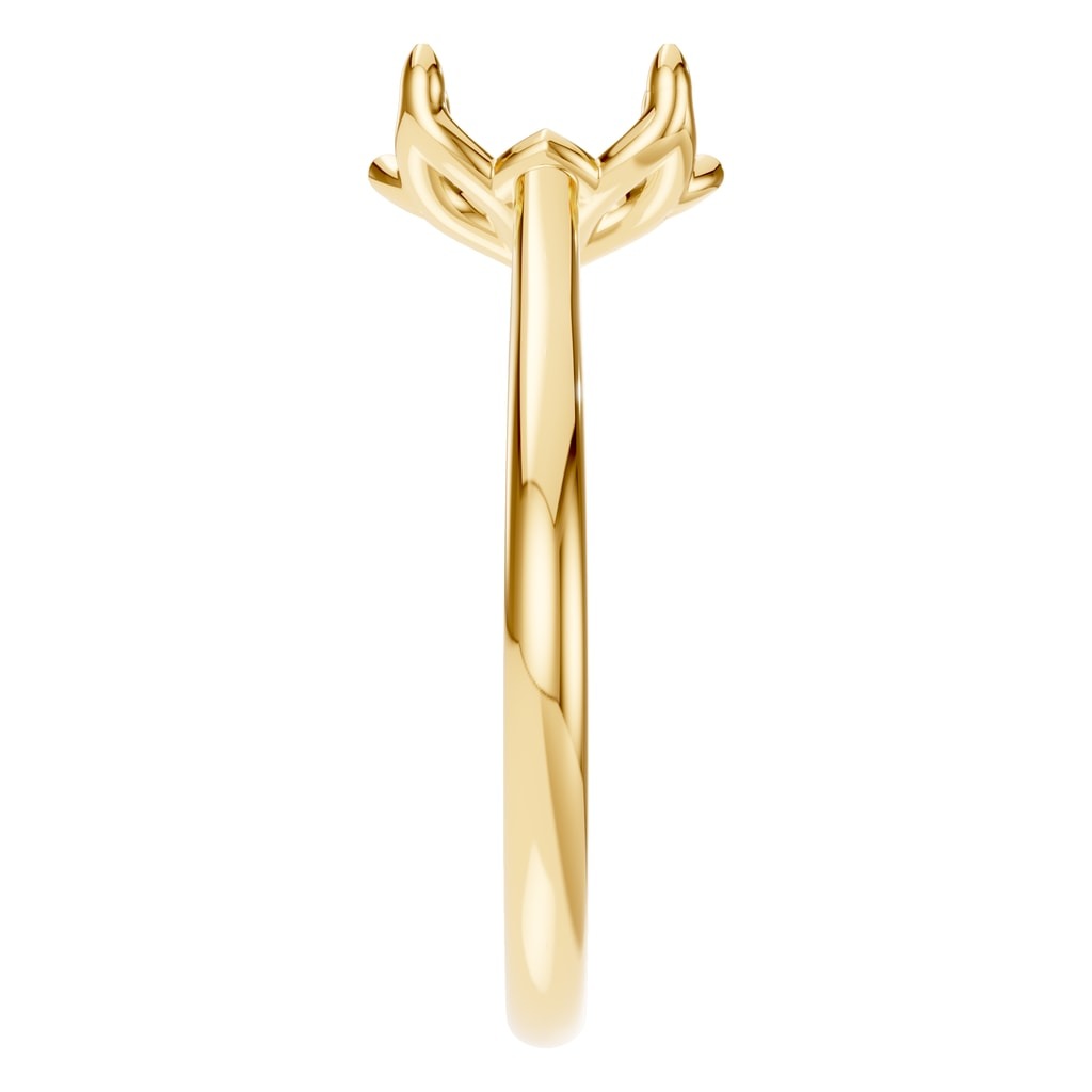 RI-9995 Yellow Gold Ring UNSET - Side View