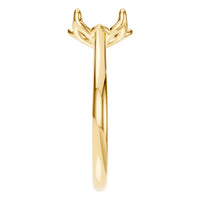 RI-9995 Yellow Gold Ring UNSET - Side View