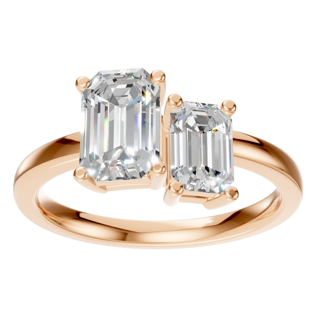 RI-9996 Rose Gold Ring SET - Front View