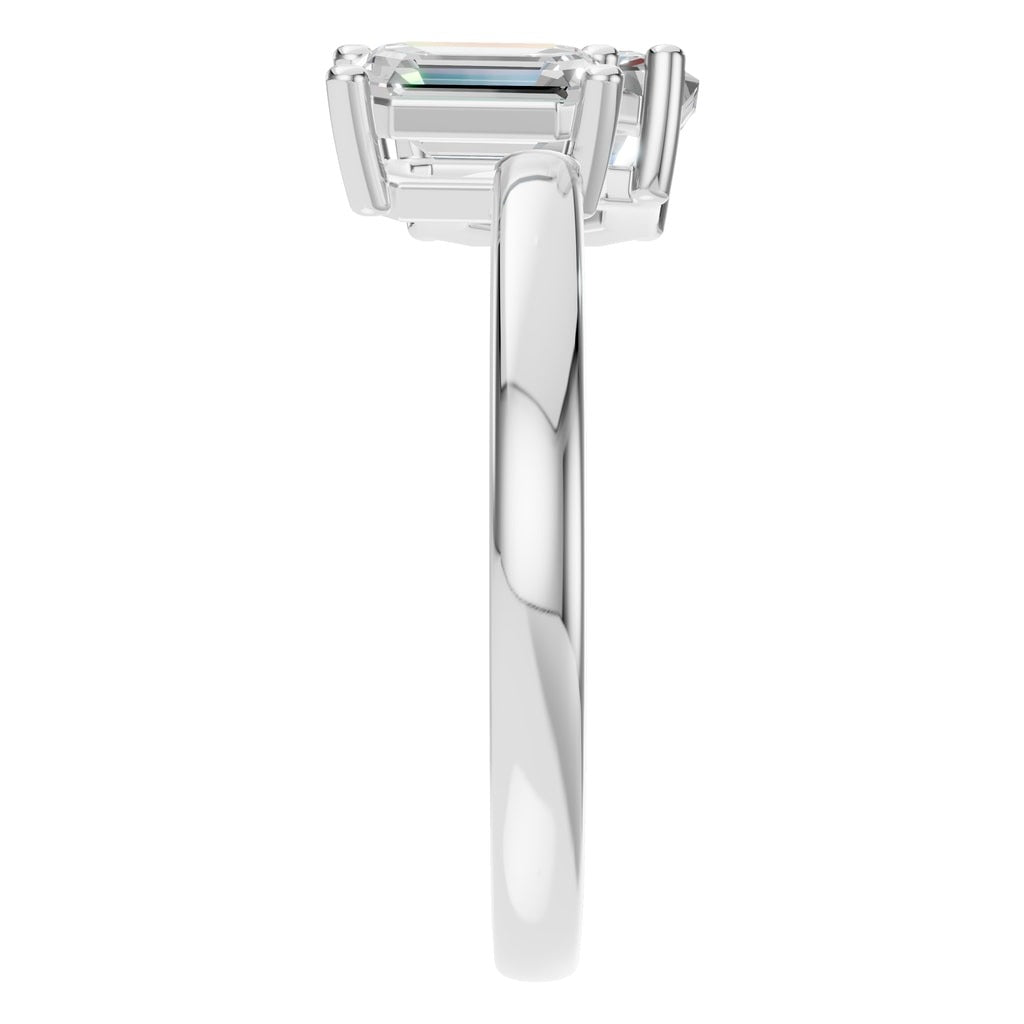 RI-9996 White Gold Ring SET - Side View