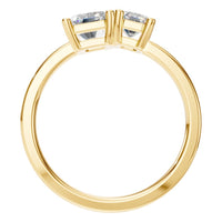 RI-9996 Yellow Gold Ring SET - Top View
