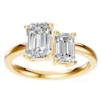 RI-9996 Yellow Gold Ring SET - Front View