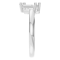 RI-9996 White Gold Ring UNSET - Side View