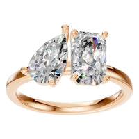 RI-9997 Rose Gold Ring SET - Front View