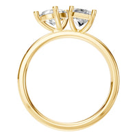 RI-9997 Yellow Gold Ring SET - Top View