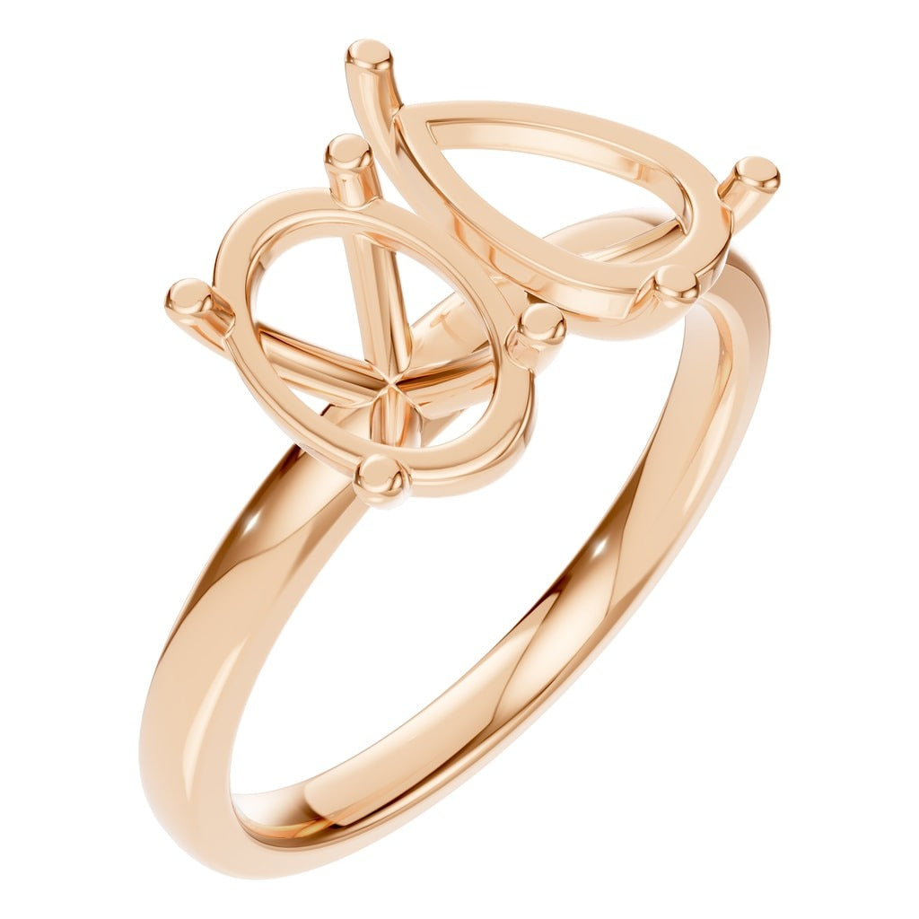 RI-9997 Rose Gold Ring UNSET - Main View