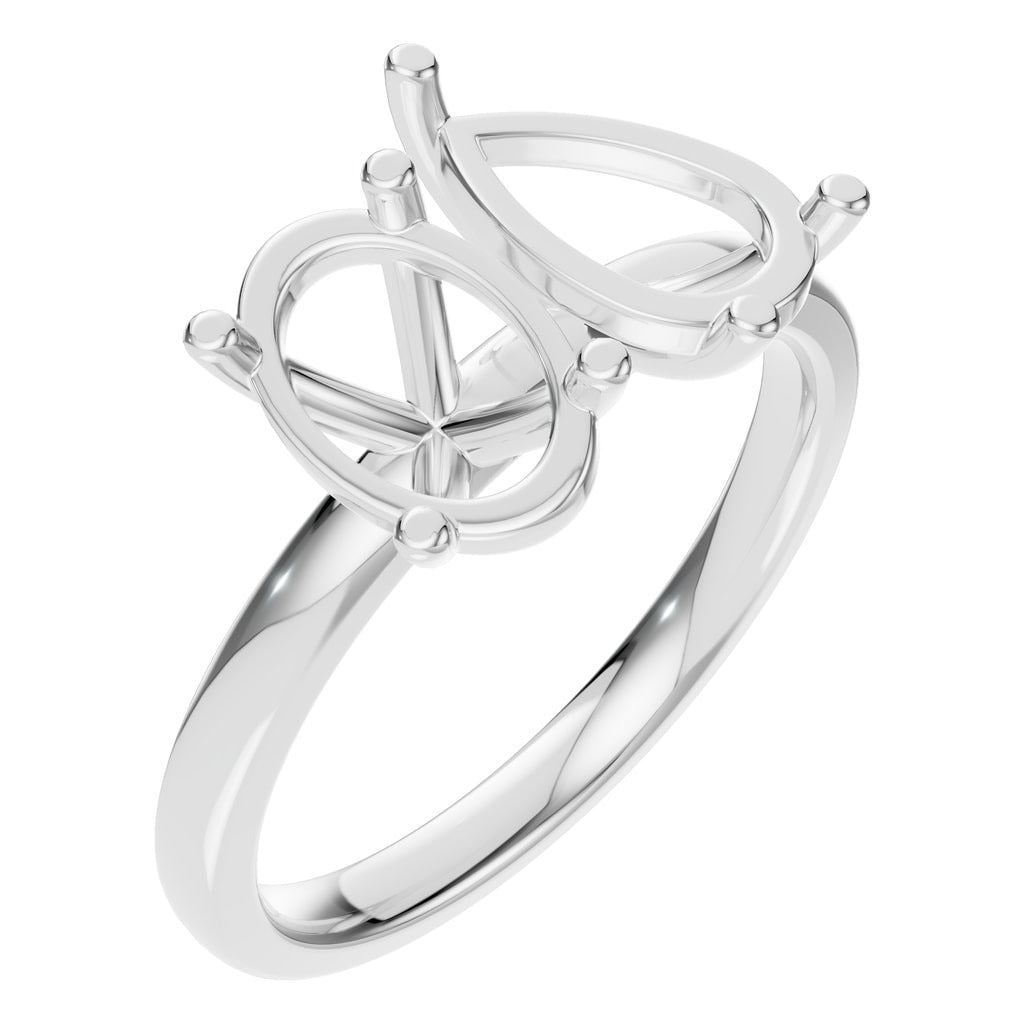 RI-9997 White Gold Ring UNSET - Main View