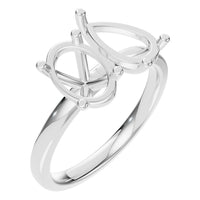 RI-9997 White Gold Ring UNSET - Main View