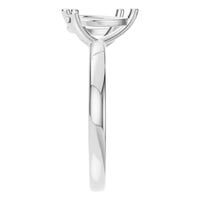 RI-9997 White Gold Ring UNSET - Side View
