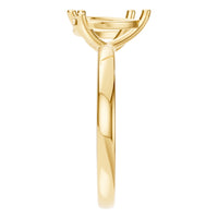 RI-9997 Yellow Gold Ring UNSET - Side View