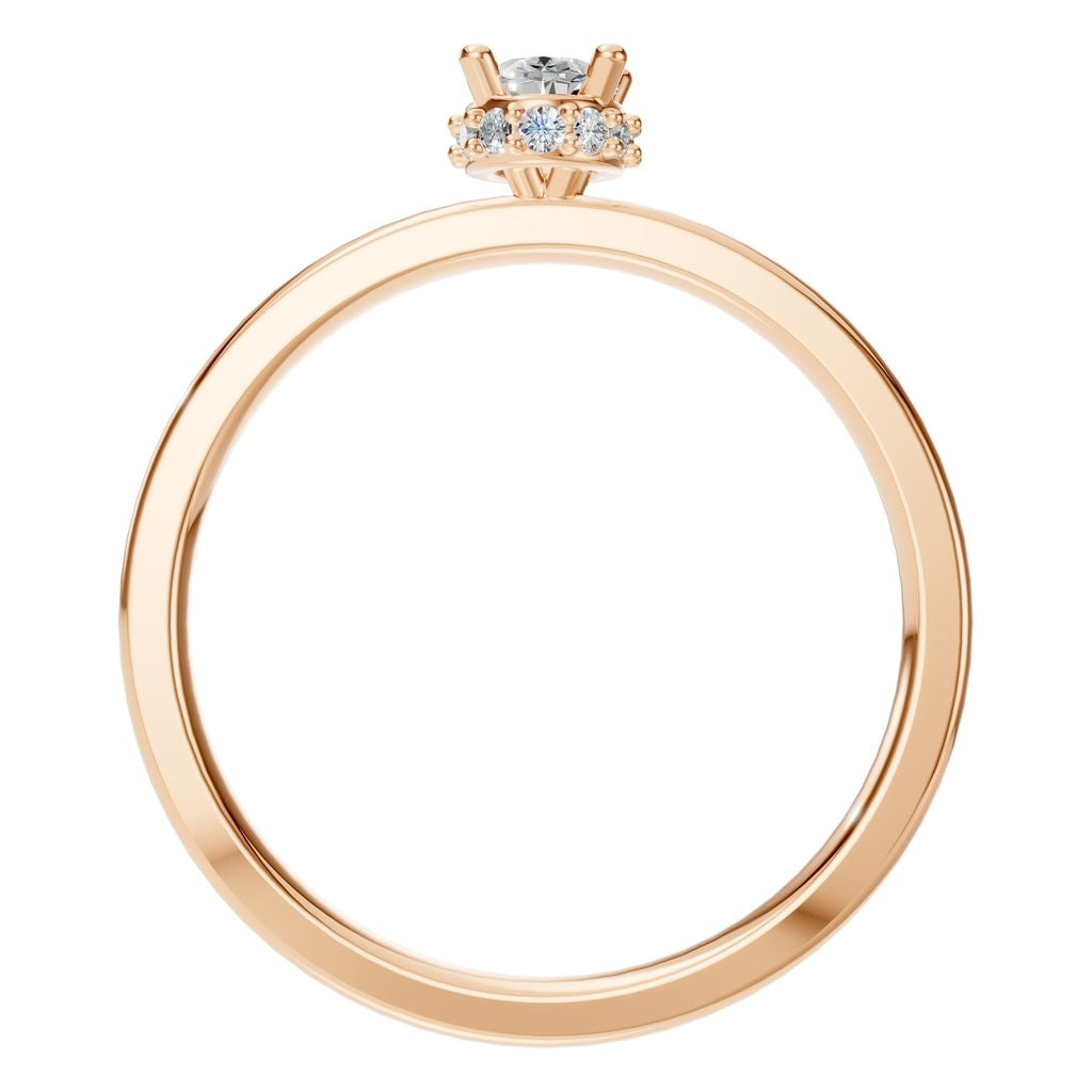 RI-9998 Rose Gold Ring SET - Top View
