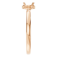 RI-9998 Rose Gold Ring UNSET - Side View