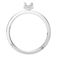 RI-9998 White Gold Ring UNSET - Top View