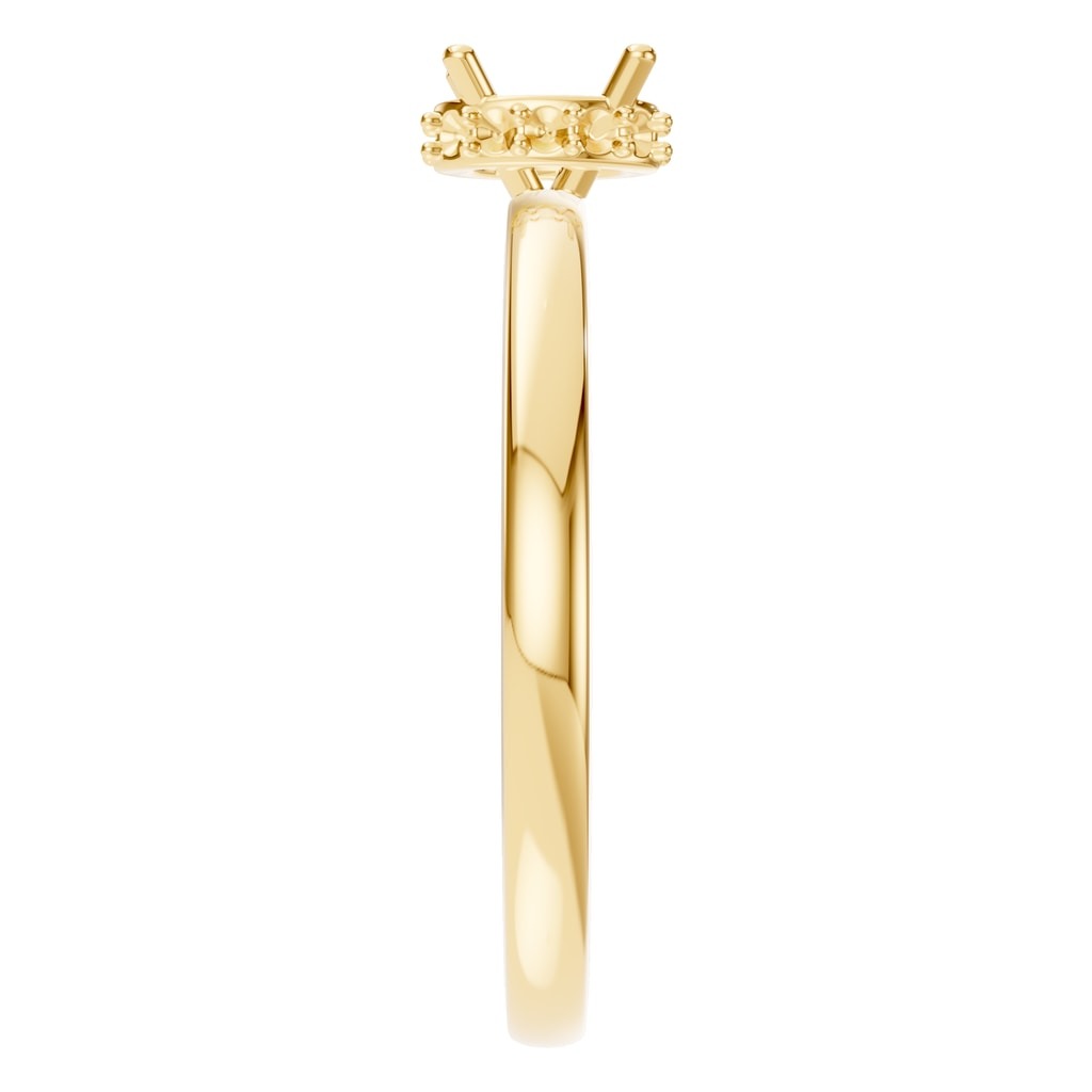 RI-9998 Yellow Gold Ring UNSET - Side View
