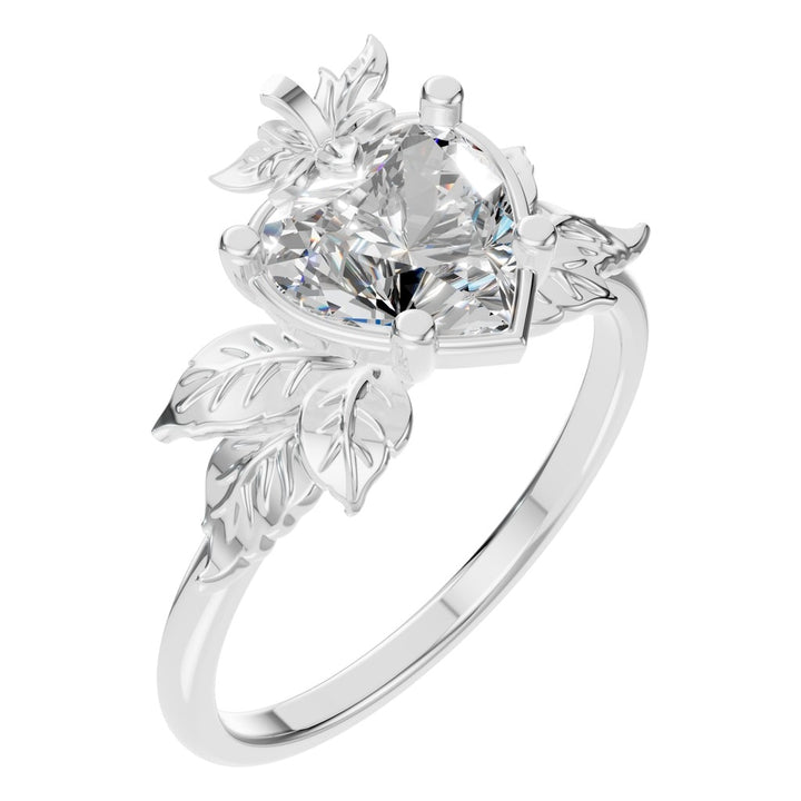 Fancy Solitaire Ring Mounting - Heart 7x7mm